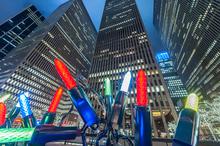 Christmas, New York, night