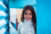 India, Barsana, Holi Festival, Portrait