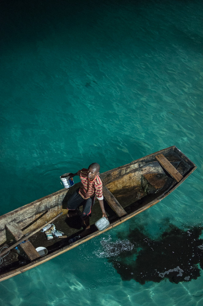 Picture of Ink, Squid, Boat. Picture taken in Zanzibar.