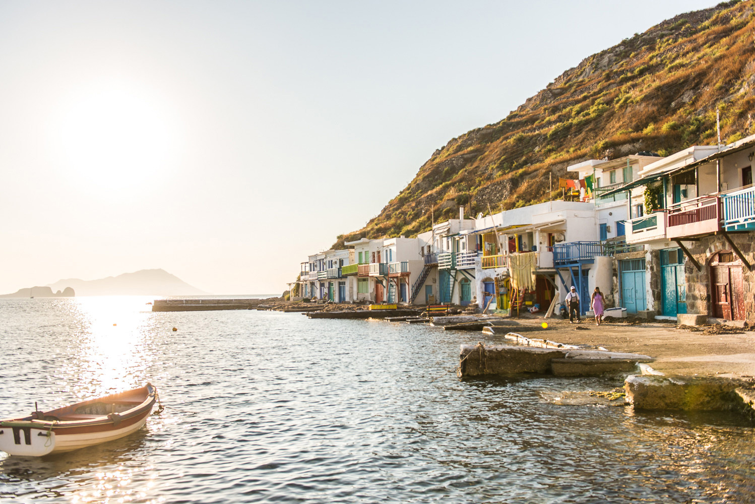 Picture of Island, Boat, Fishermen. Picture taken in Milos, Greece.