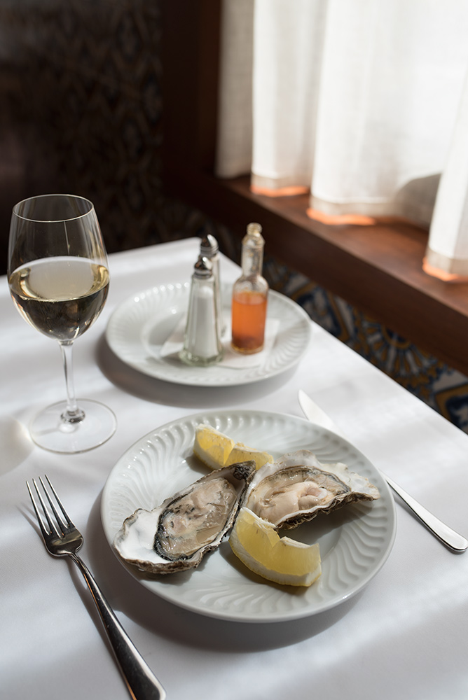 Picture of Seafood, Oysters, Wine. Picture taken in Porto, Portugal.