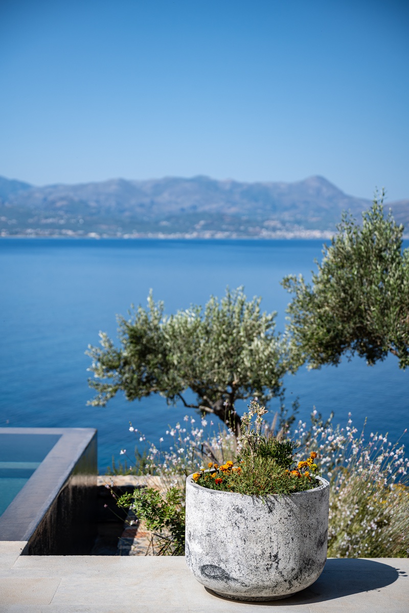 In this picture: Garden and Pool, Bliss House, Crete, Greece. Picture taken in Crete, Greece.