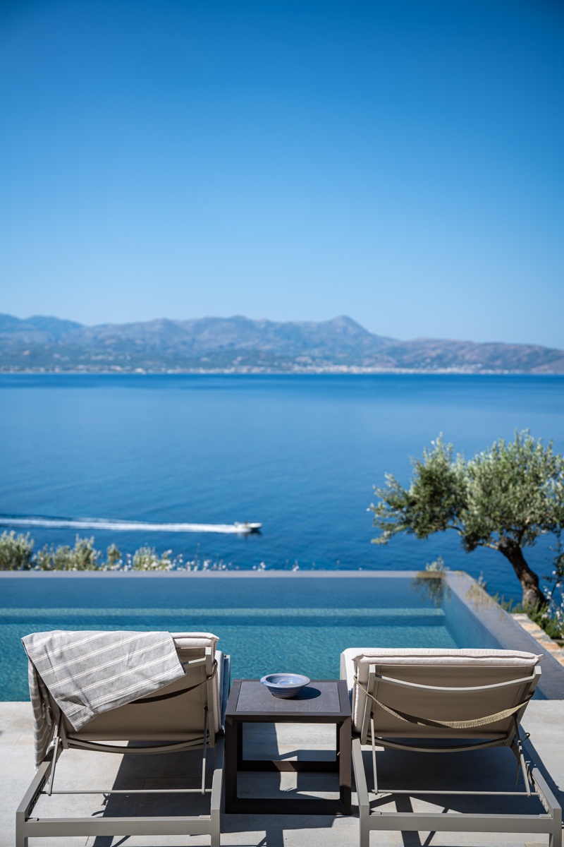 In this picture: Garden and Pool, Bliss House, Crete, Greece. Picture taken in Crete, Greece.