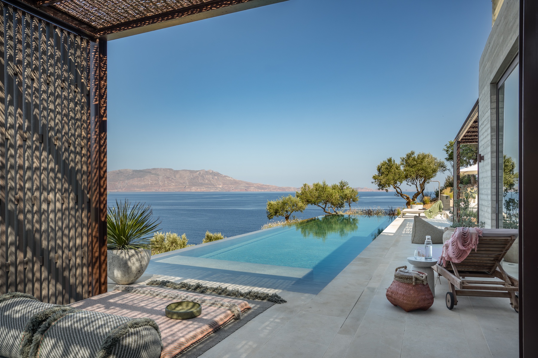 In this picture: Garden and Pool, Bliss House, Crete, Greece. Picture taken in Crete, Greece.