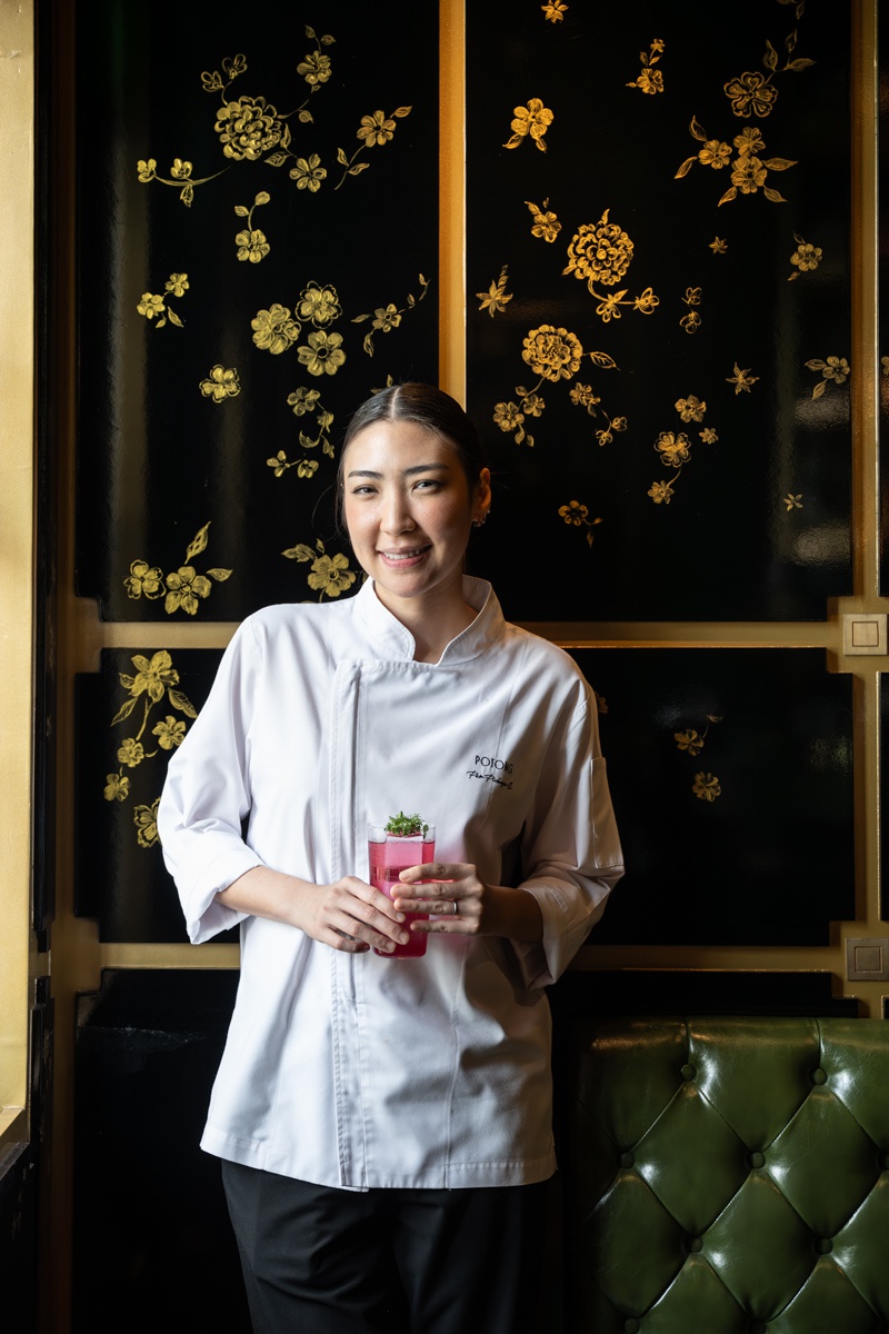 In this picture: Opium Bar, ASSE, Chef Pam, Bangkok.