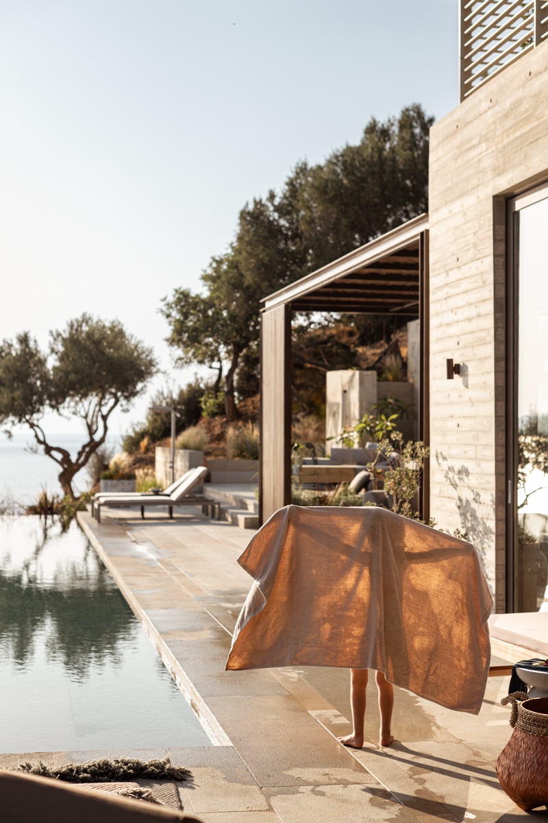In this picture: Kids in Pool, Bliss House, Crete, Greece. Picture taken in Crete, Greece.
