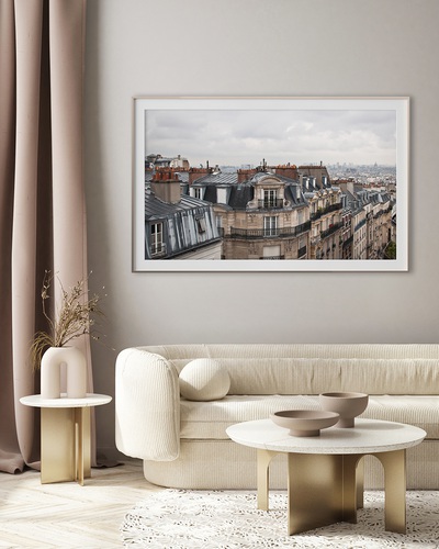 mock up poster frame in modern interior background, living room, Art Deco style, 3D render, 3D illustration. studio, template, blank, house, interior,
