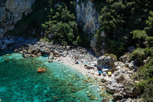 Fakistra beach, Pelion peninsula, Greece.. Fakistra, Greek; europe; nature, Pelion, beach, coast, coastline, greece, landscape, nature, outdoor, peninsula,. Greece,